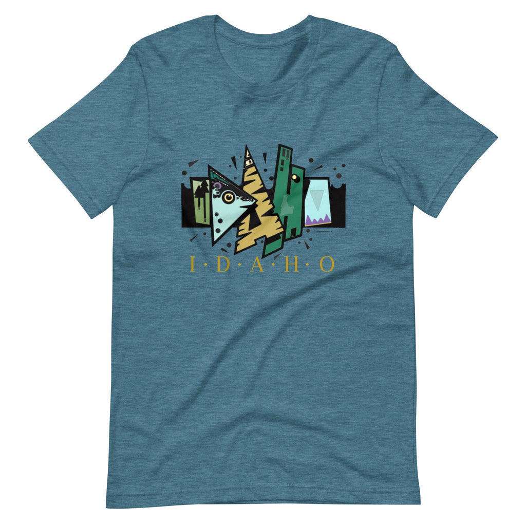 Idaho T-Shirt: Modern Minimalist Design, State Outline & Trees