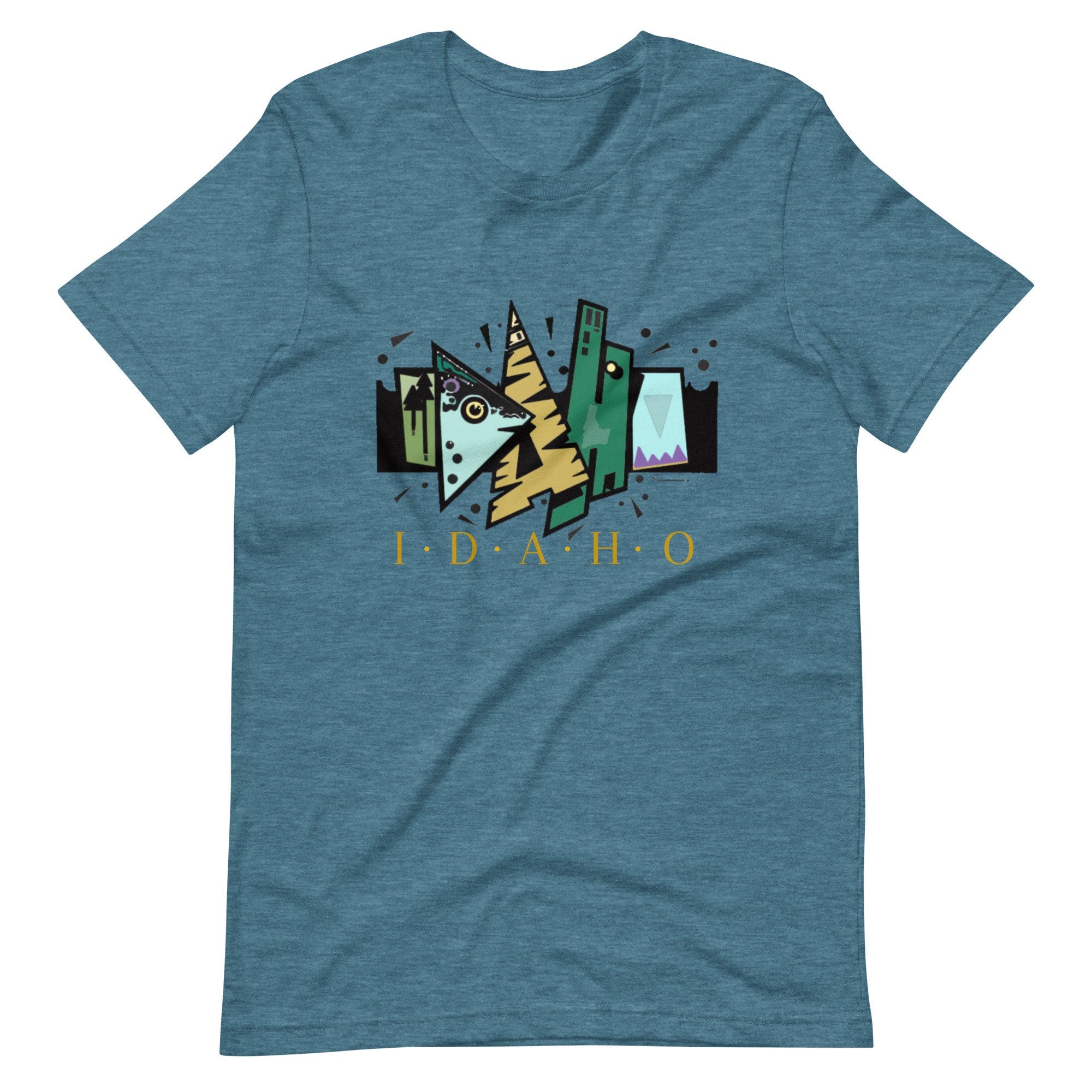 Idaho T-Shirt: Modern Minimalist Design, State Outline & Trees
