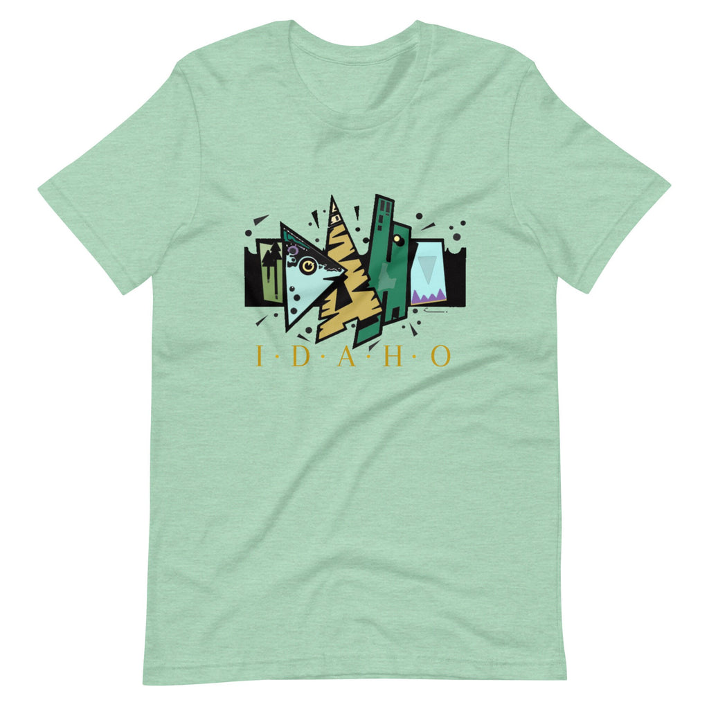 Idaho T-Shirt: Modern Minimalist Design, State Outline & Trees