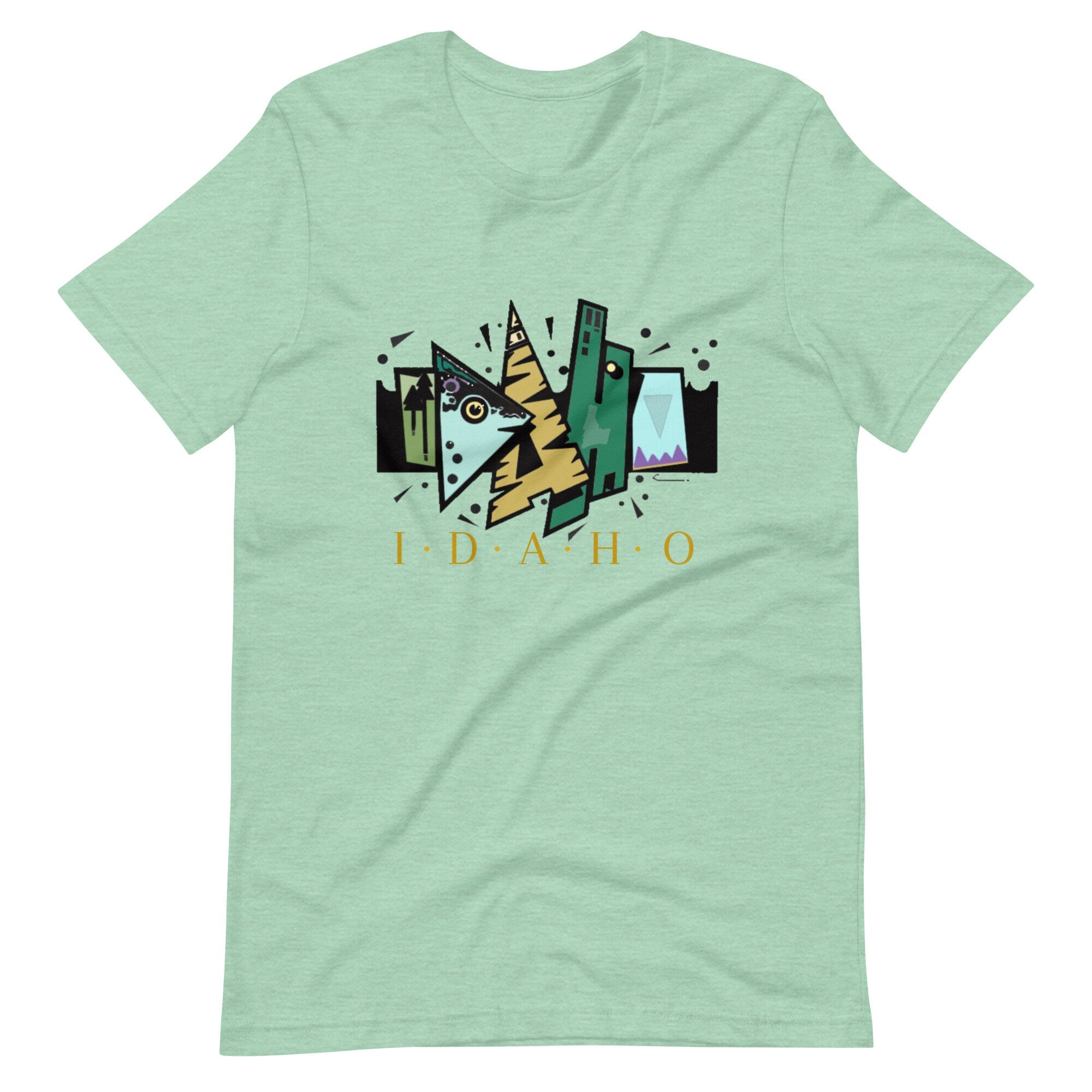 Idaho T-Shirt: Modern Minimalist Design, State Outline & Trees