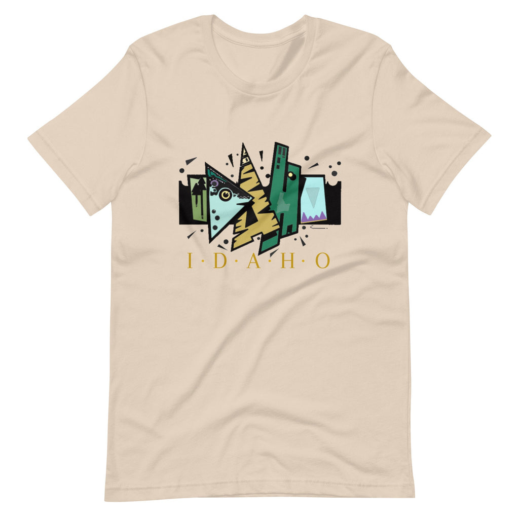 Idaho T-Shirt: Modern Minimalist Design, State Outline & Trees