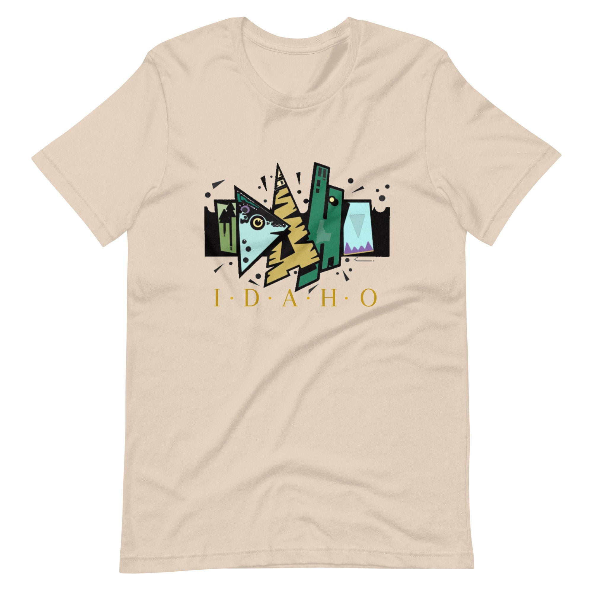 Idaho T-Shirt: Modern Minimalist Design, State Outline & Trees