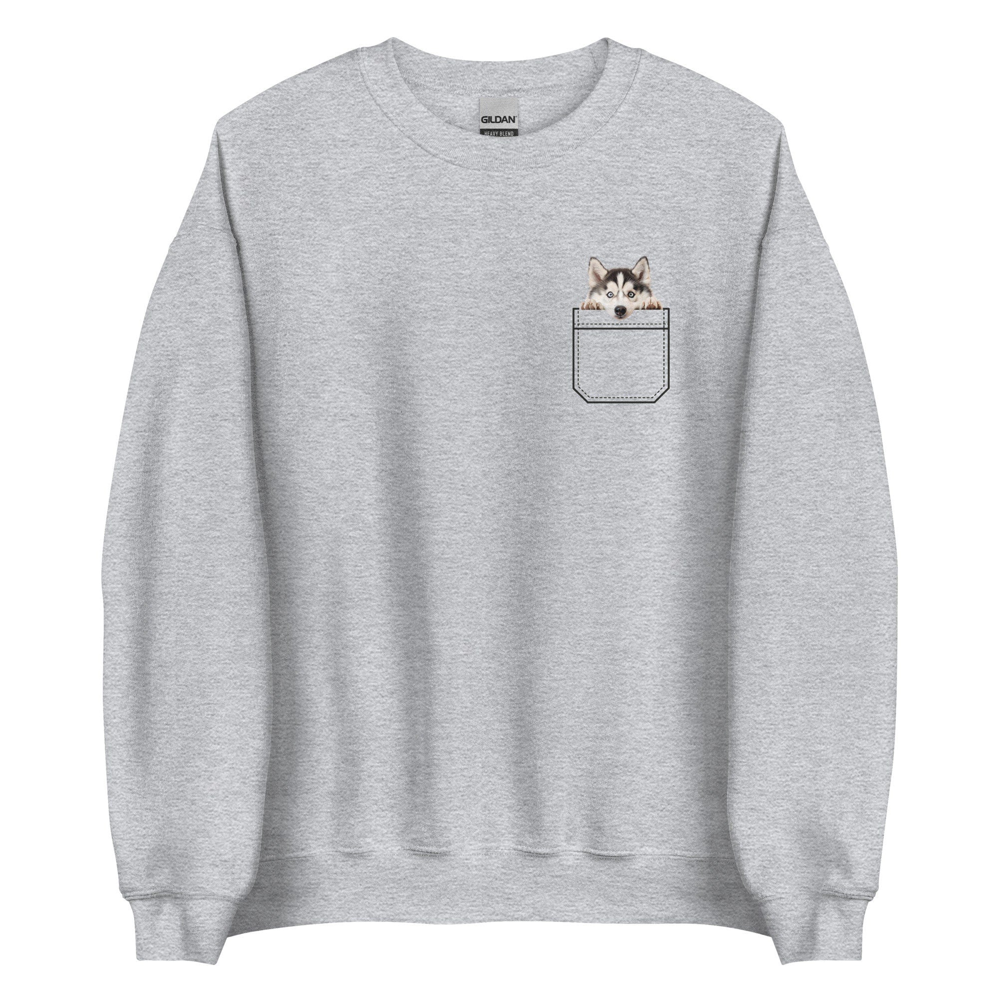 Akita Puppy Sweatshirt, Akita pocket shirt  Dog Mom Gift