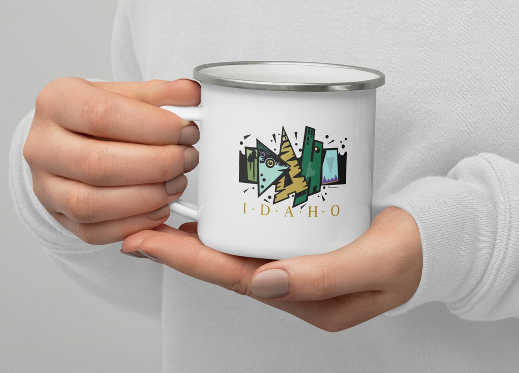 Idaho Enamel Mug, Idaho Camping Mug, Idaho Hiking Mug, Idaho gift, gift from Idaho