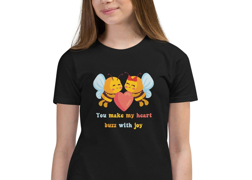 Cute Bees Shirt, Cute Bees Valentines Day shirt, Cute bees t-shirt, Kids cute bees shirt, Bees Youth Short Sleeve T-Shirt, LDS Bees Shirt,
