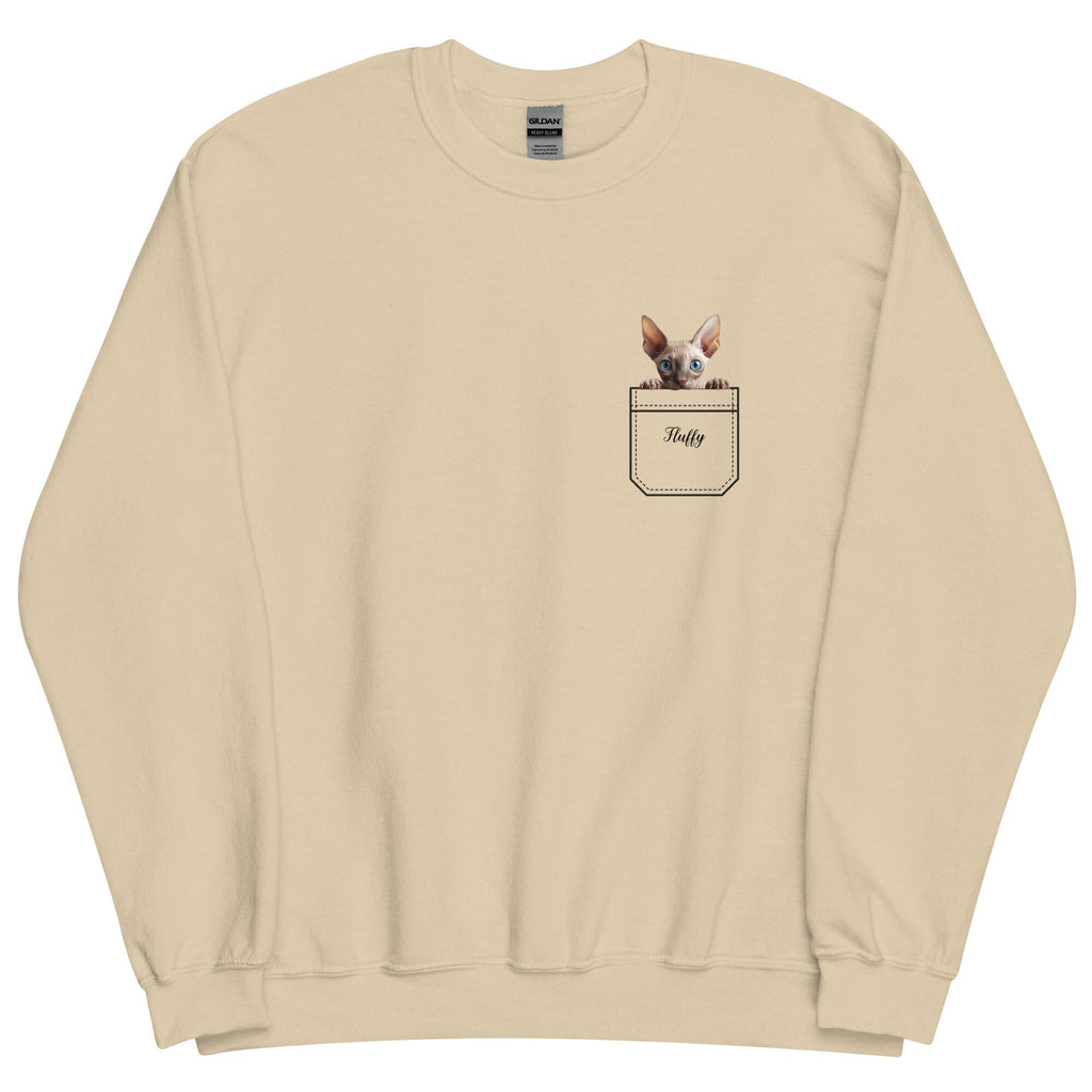 Hairless Cat Sweatshirt: Custom Sphynx Cat Pocket Shirt personalized cat hoodie