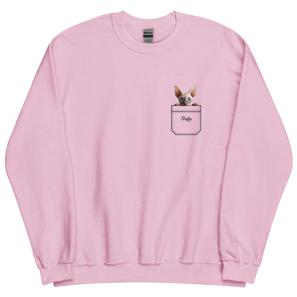 Hairless Cat Sweatshirt: Custom Sphynx Cat Pocket Shirt personalized cat hoodie