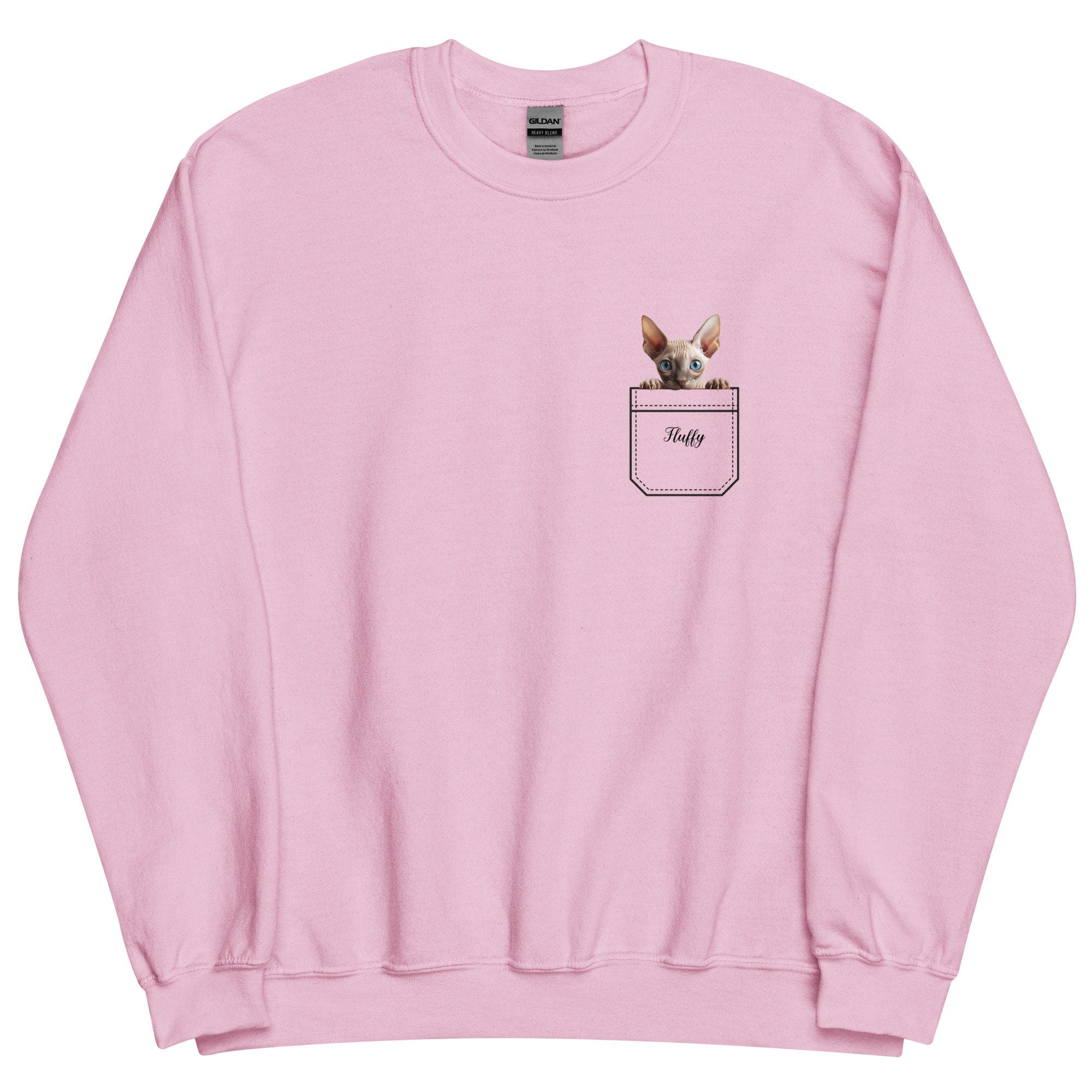 Hairless Cat Sweatshirt: Custom Sphynx Cat Pocket Shirt personalized cat hoodie