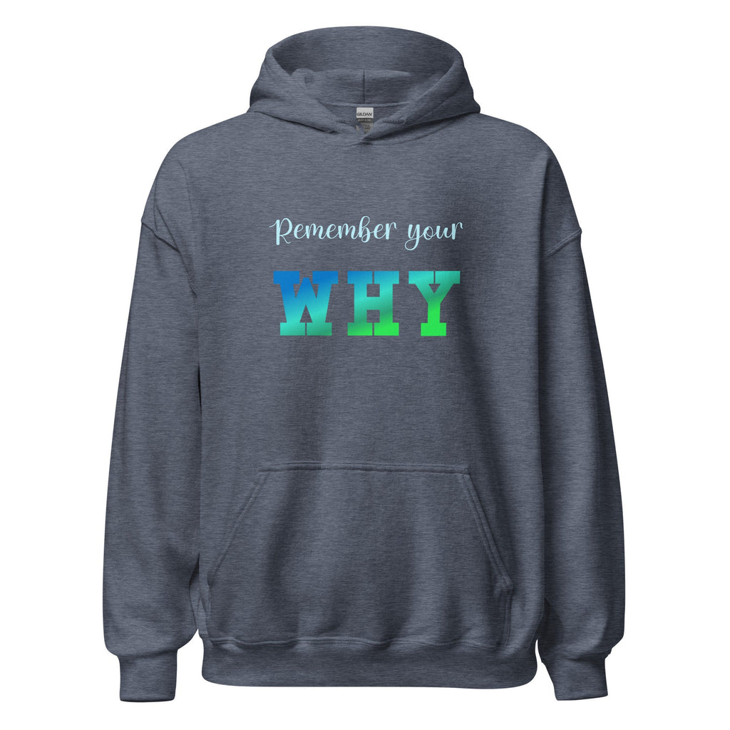 Motivational Hoodie: Remember your Why Positive Sweatshirt Recovery Gift