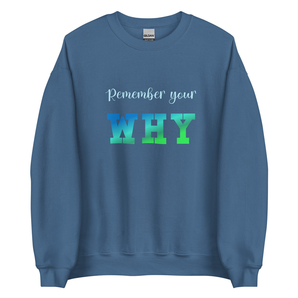 Motivational Sweatshirt: Recovery gift Remember Your Why sweatshirt  Counselor Gift Inspirational hoodie
