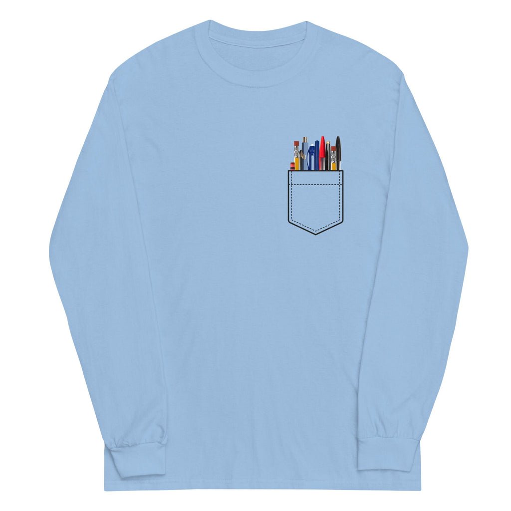 Nerd shirt Pens & Pencils Faux Pocket Shirt - Gift for Writer, Artist