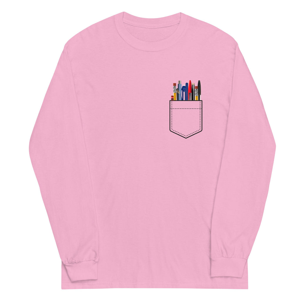Nerd shirt Pens & Pencils Faux Pocket Shirt - Gift for Writer, Artist
