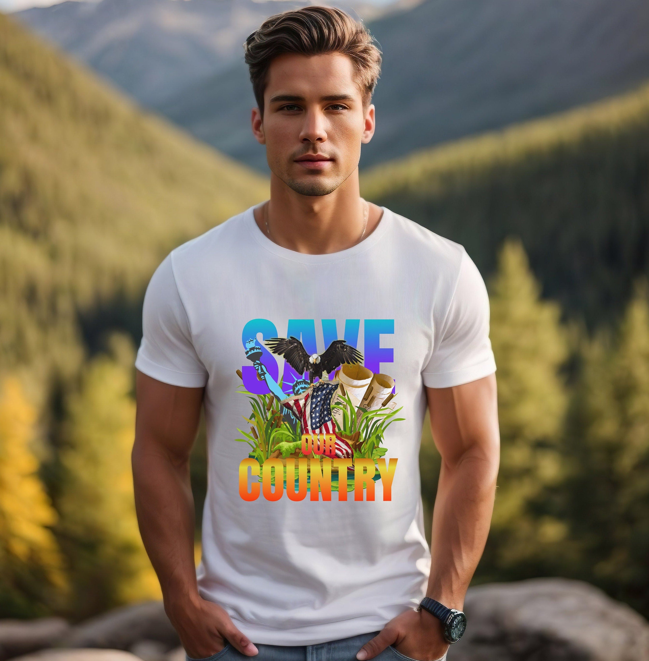 Save American T-Shirt: Patriot USA Flag Tee