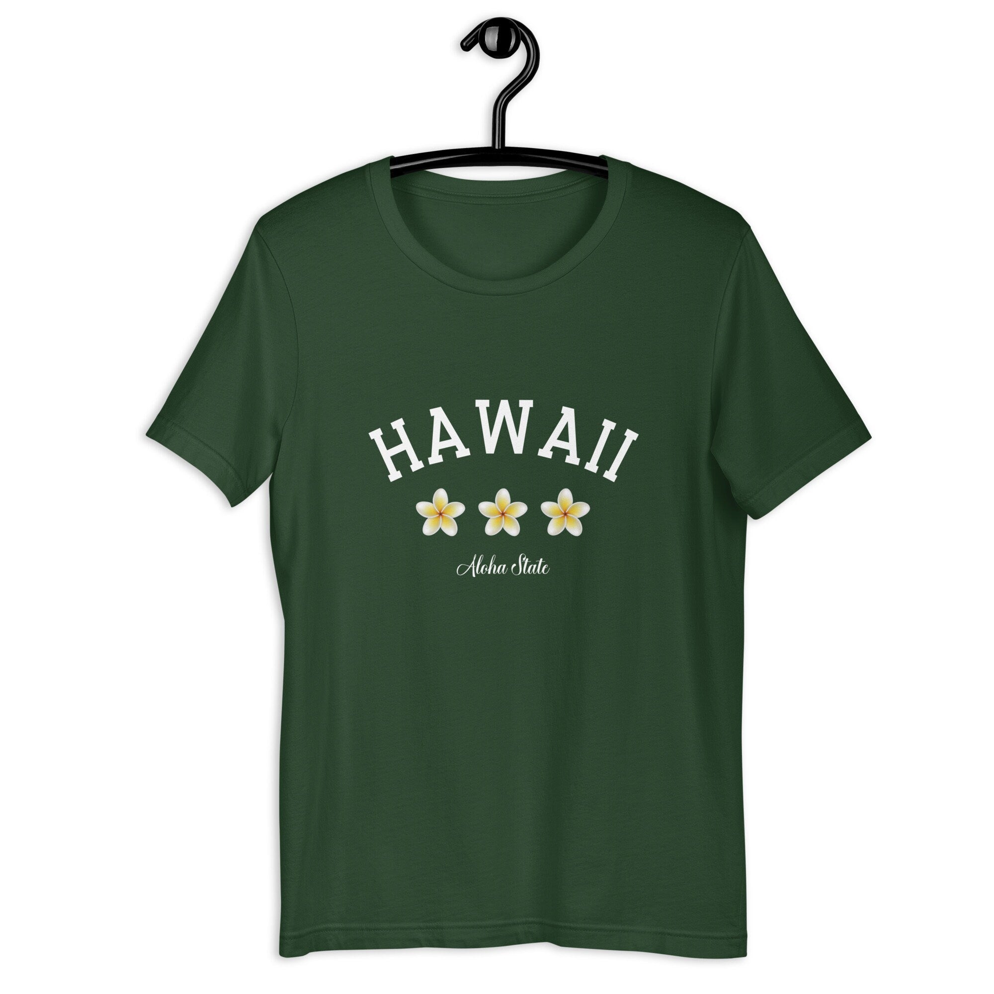 Hawaii Plumeria T-Shirt: Aloha State Bella Canvas Tee