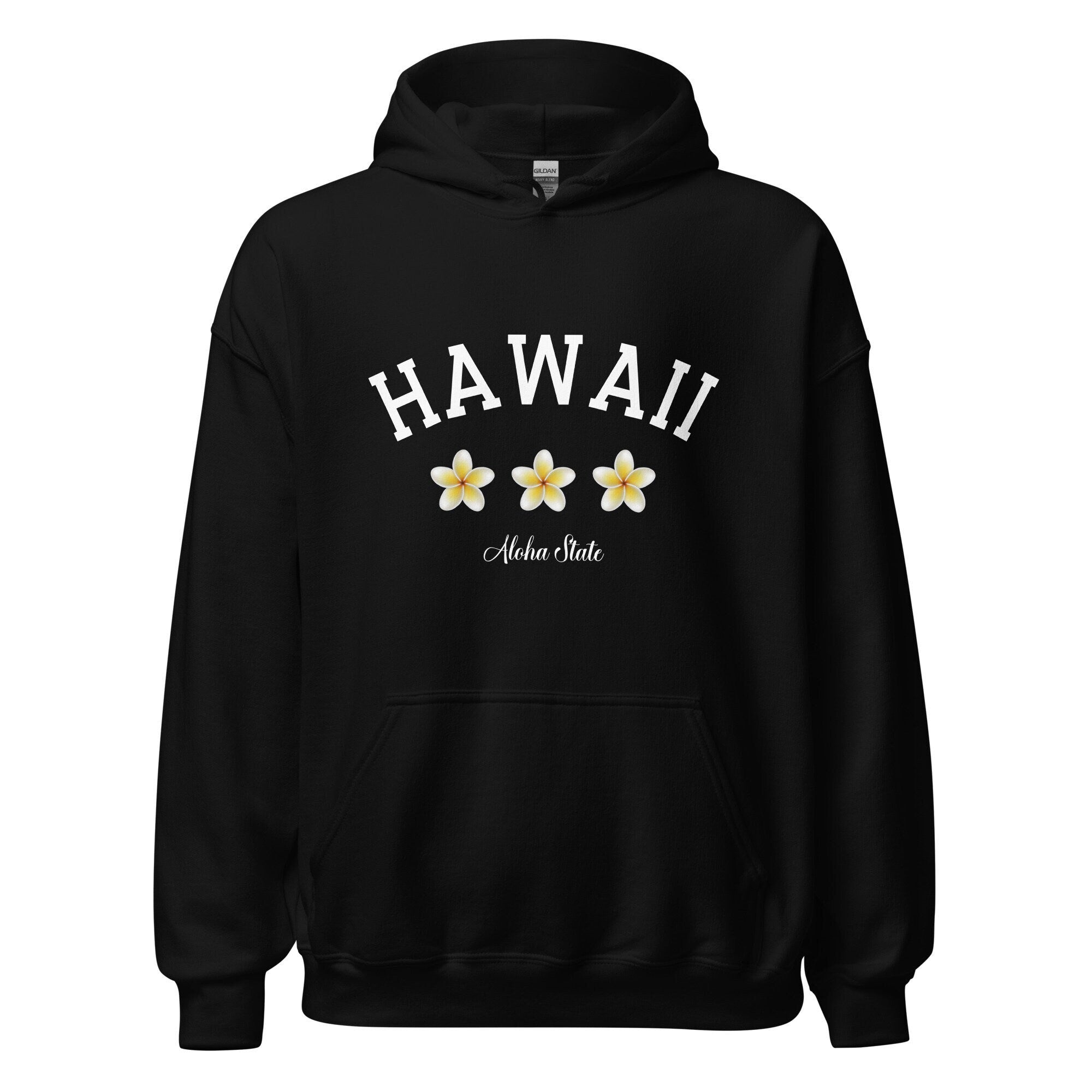 Hawaii Plumeria Hoodie: Aloha State Unisex Sweatshirt