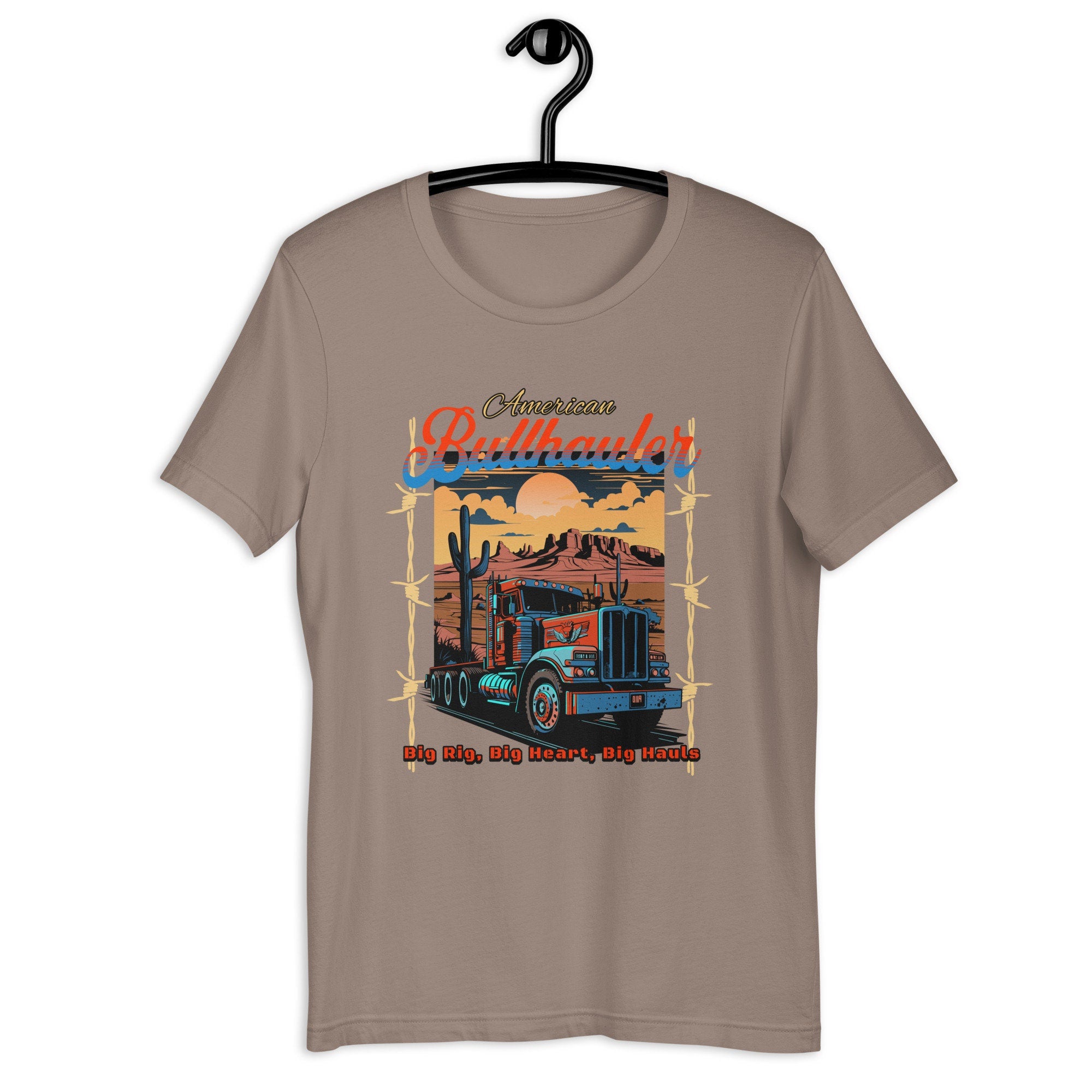 American Bull Hauler T-Shirt: Semi-Truck Graphic Tee gift for Trucker long haul driver gift