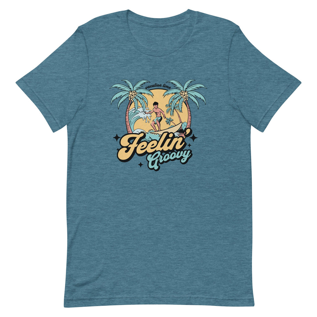 Retro Hawaii Summer T-Shirt: Feelin' Groovy Beach Tee
