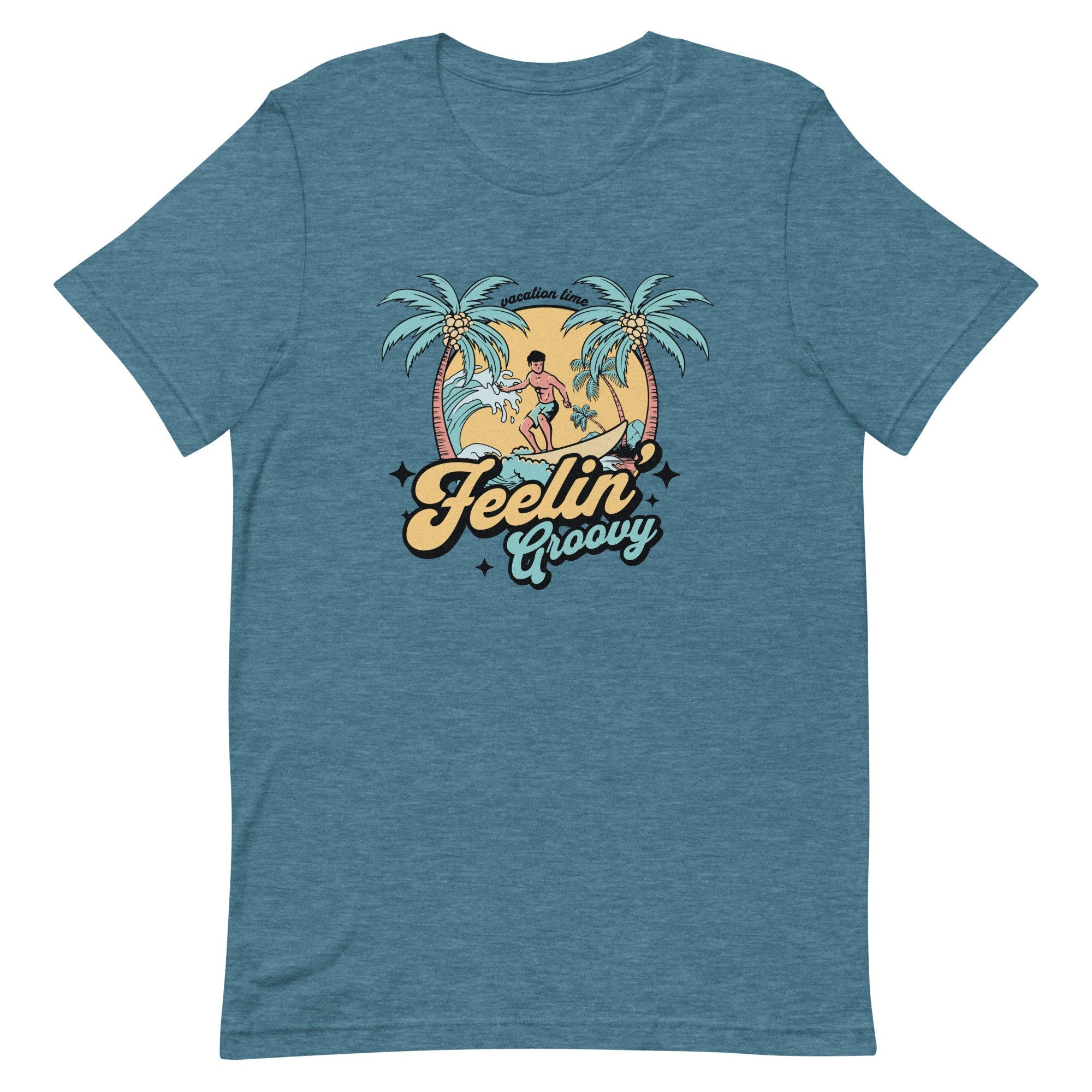 Retro Hawaii Summer T-Shirt: Feelin' Groovy Beach Tee