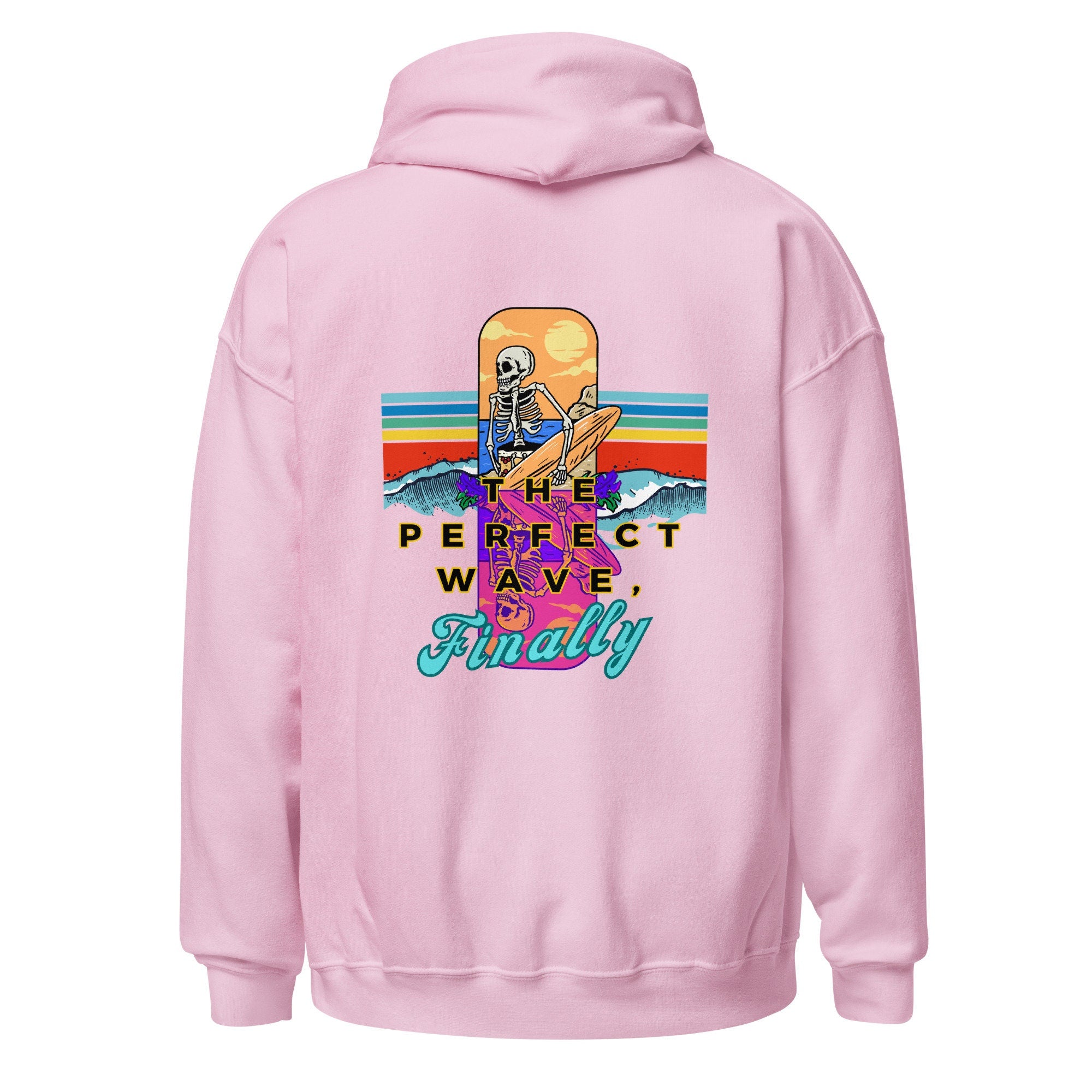 Funny Skeleton Surfer Hoodie: Beach Lover Gift
