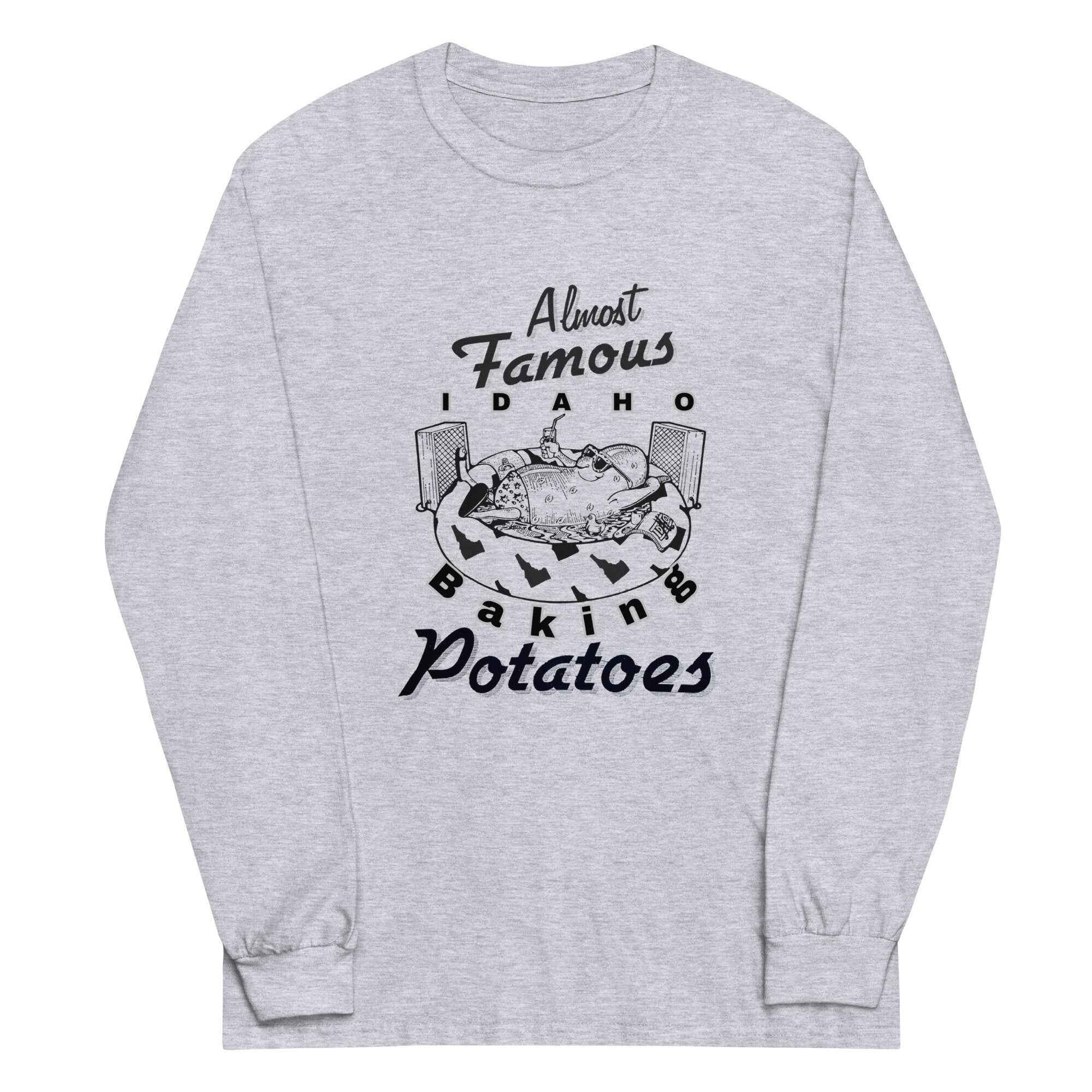 Funny Idaho Potato Long Sleeve Shirt: Vintage Cartoon Art  hand drawn Joe Clayton