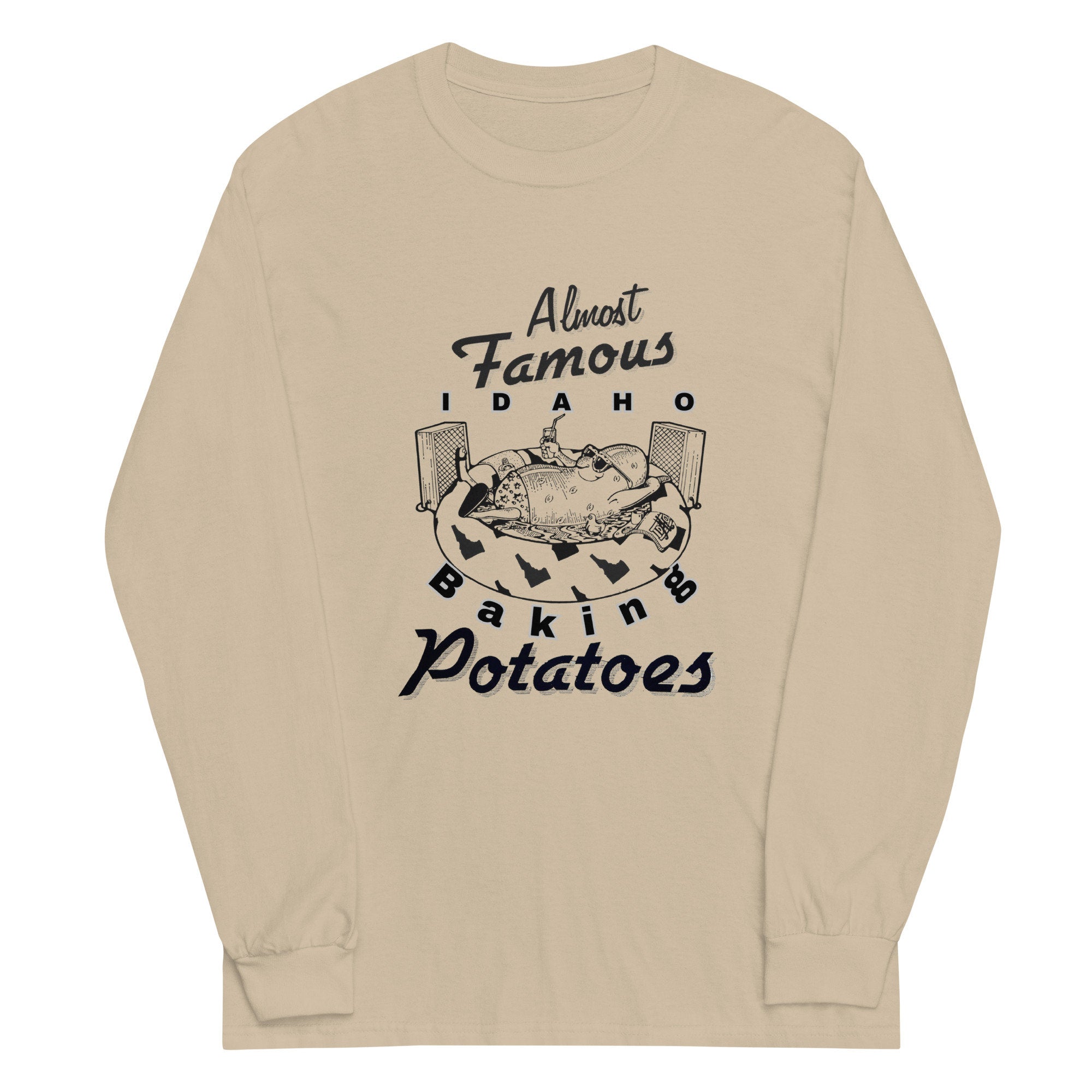 Funny Idaho Potato Long Sleeve Shirt: Vintage Cartoon Art  hand drawn Joe Clayton