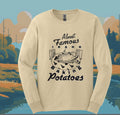 Funny Idaho Potato Long Sleeve Shirt: Vintage Cartoon Art  hand drawn Joe Clayton