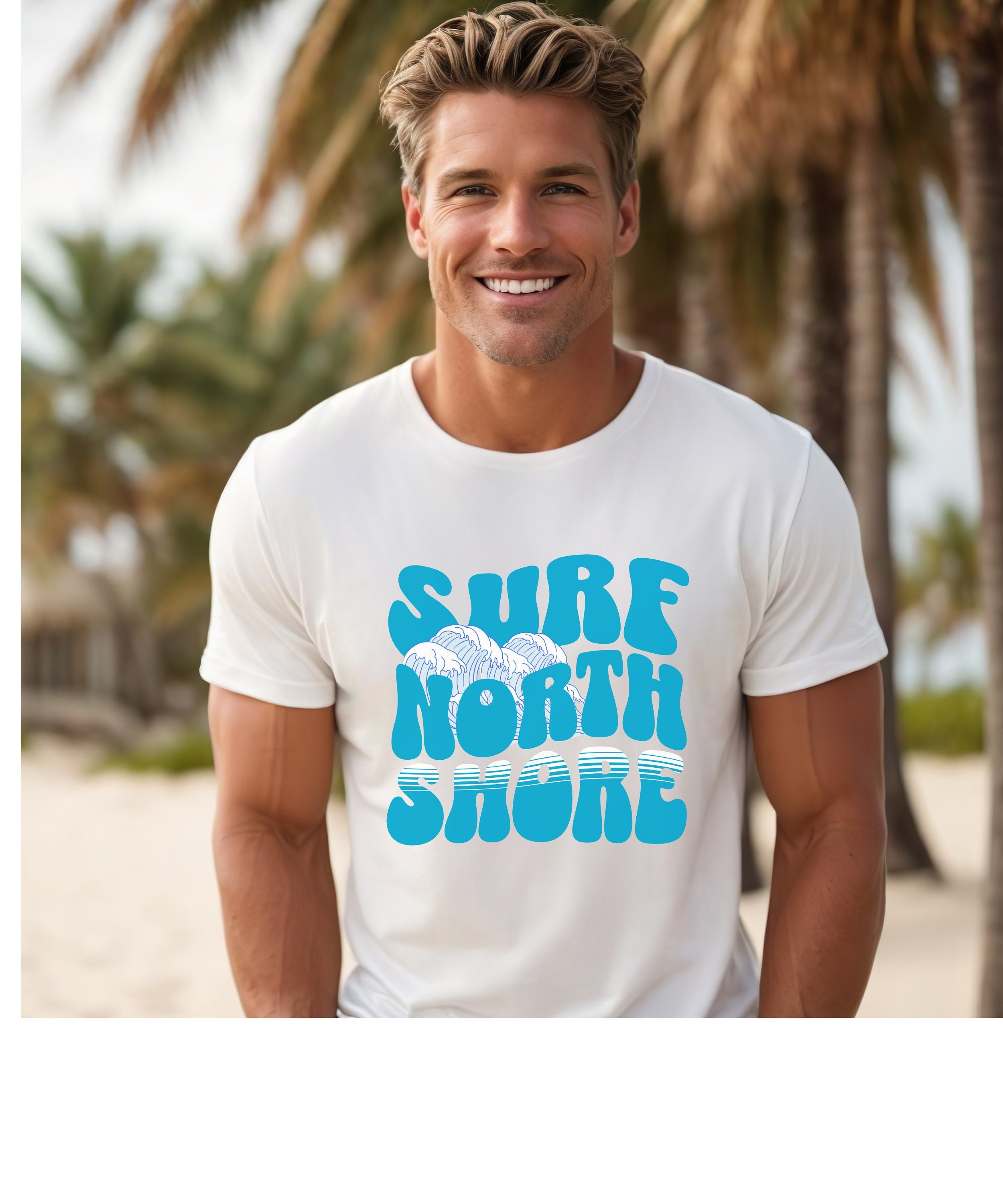 Hawaii North Shore Surf T-Shirt: Retro Surfing Unisex Tee