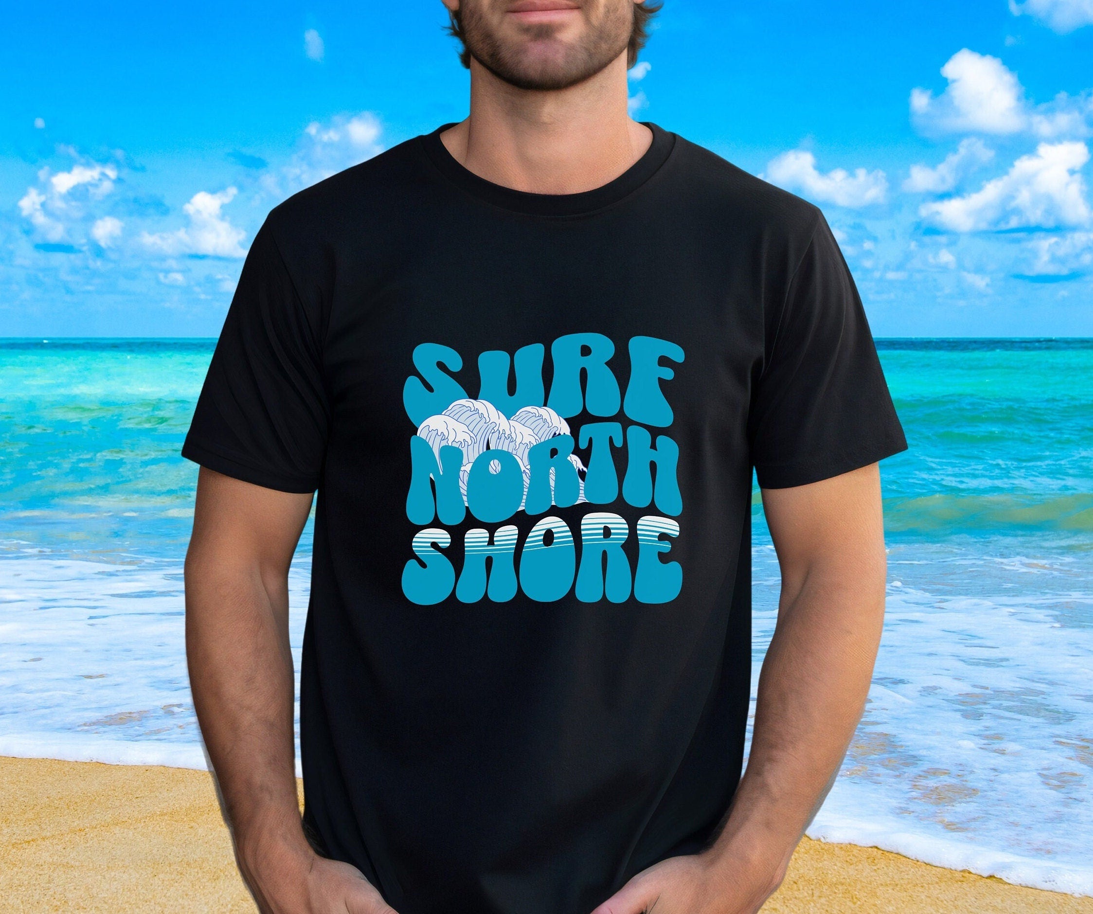 Hawaii North Shore Surf T-Shirt: Retro Surfing Unisex Tee