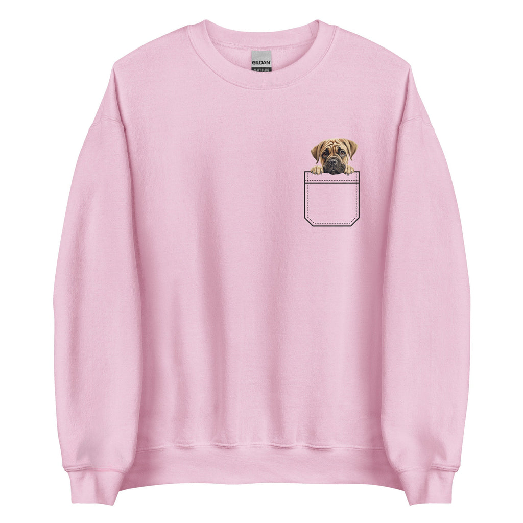 Bullmastiff Puppy Sweatshirt Faux Pocket puppy Dog Lover Gift