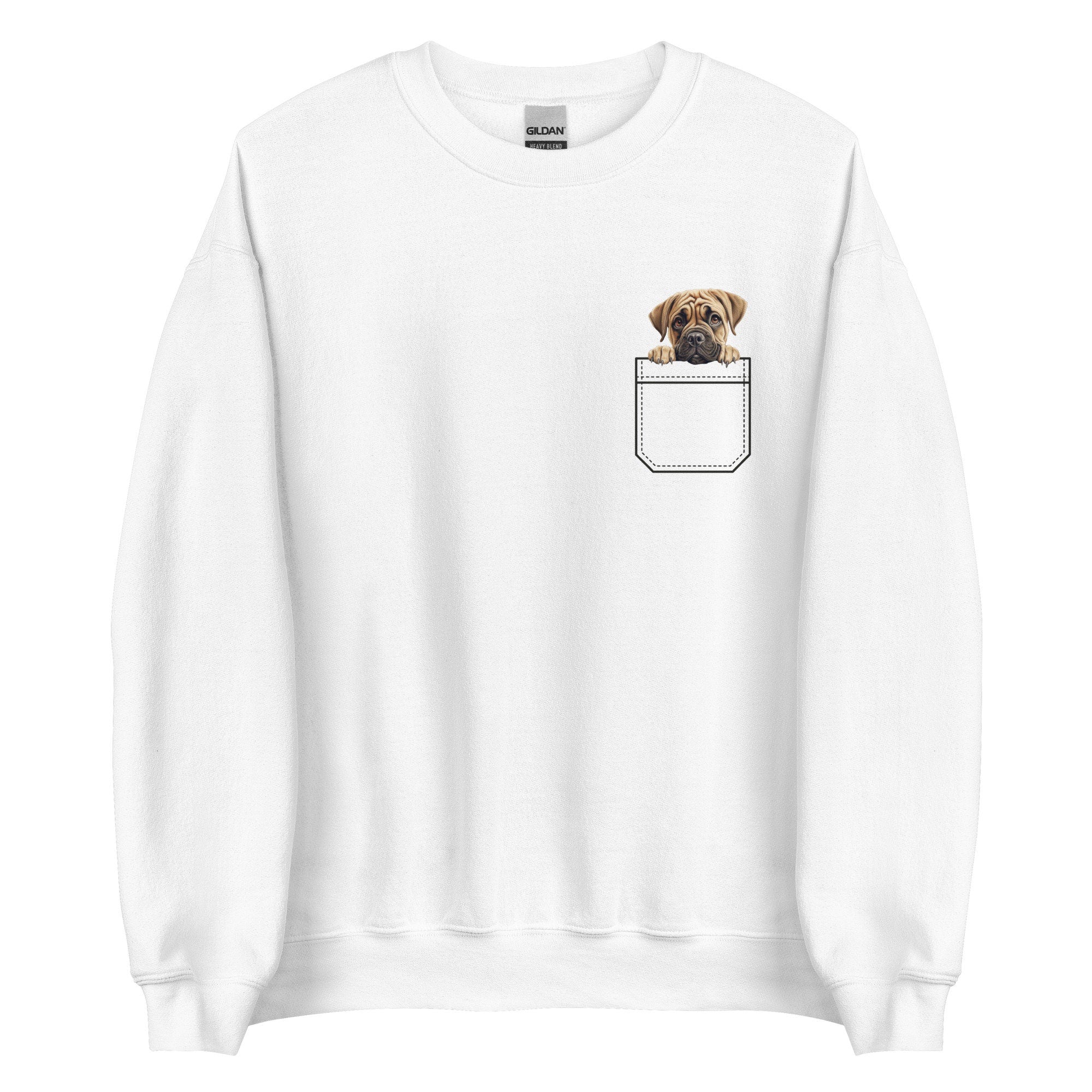 Bullmastiff Puppy Sweatshirt Faux Pocket puppy Dog Lover Gift