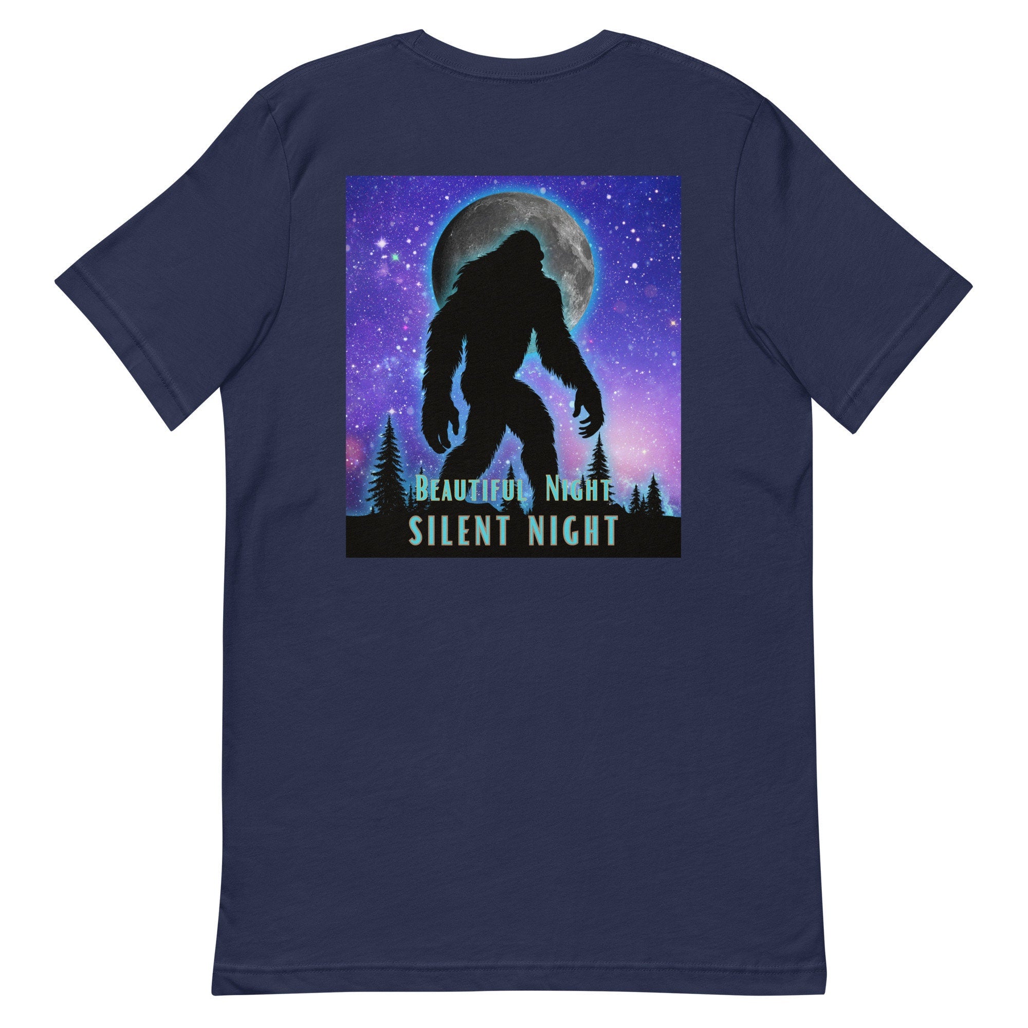 Starry Night Bigfoot Shirt: Front & Back Print Tee