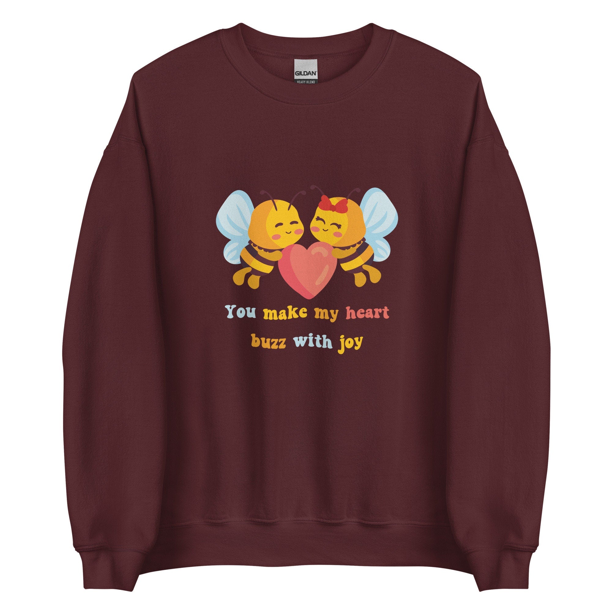 Cute Bees Sweatshirt, Bees love sweatshirt, Cute bees hoodie, gift for bees lover, Bees Valentines Sweatshirt, Bees teens Sweatshirt, womens