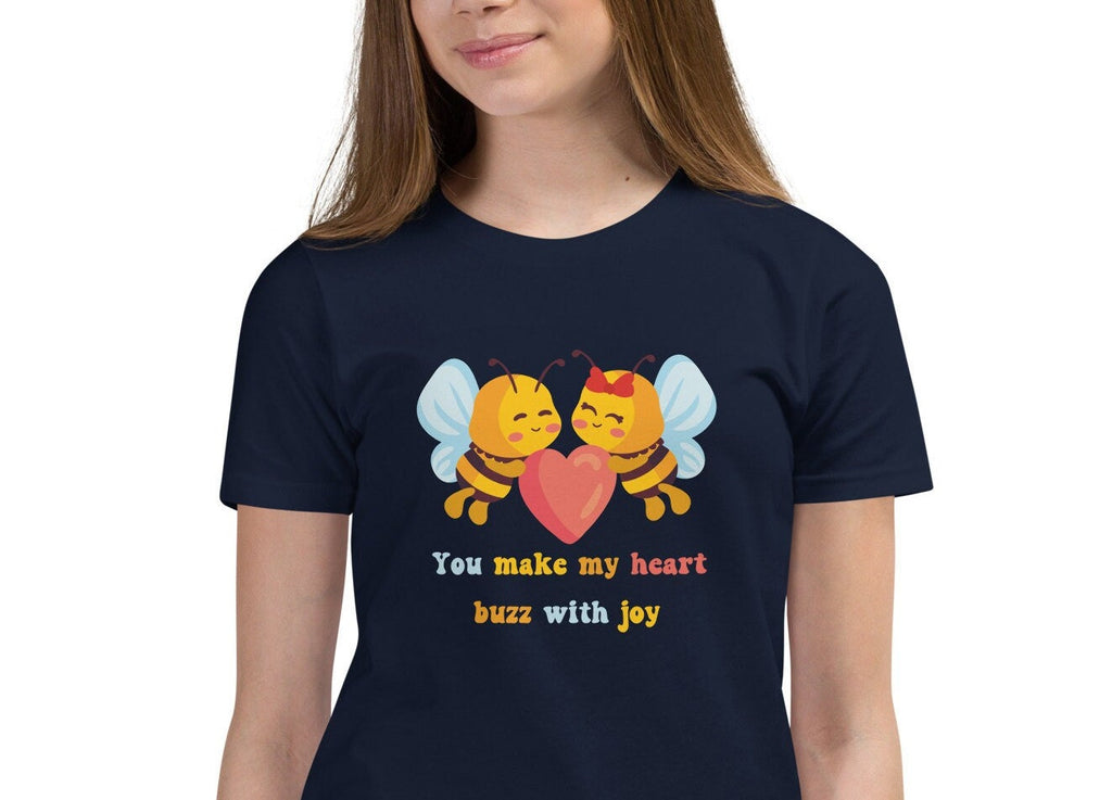 Cute Bees Shirt, Cute Bees Valentines Day shirt, Cute bees t-shirt, Kids cute bees shirt, Bees Youth Short Sleeve T-Shirt, LDS Bees Shirt,