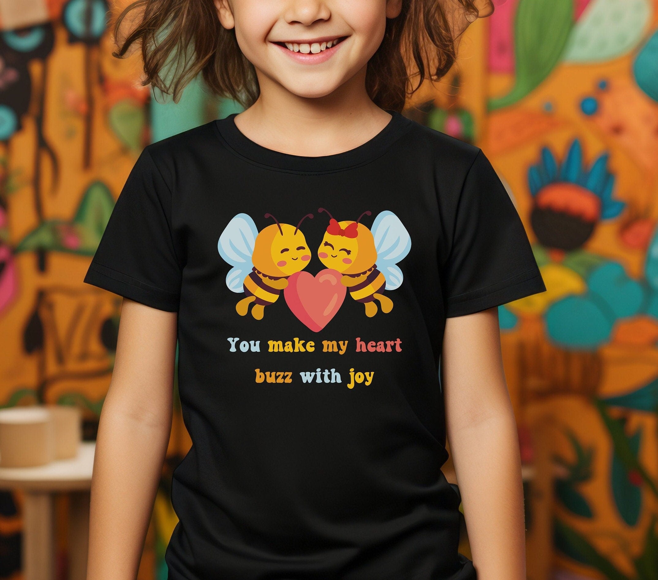 Cute Bees Shirt, Cute Bees Valentines Day shirt, Cute bees t-shirt, Kids cute bees shirt, Bees Youth Short Sleeve T-Shirt, LDS Bees Shirt,