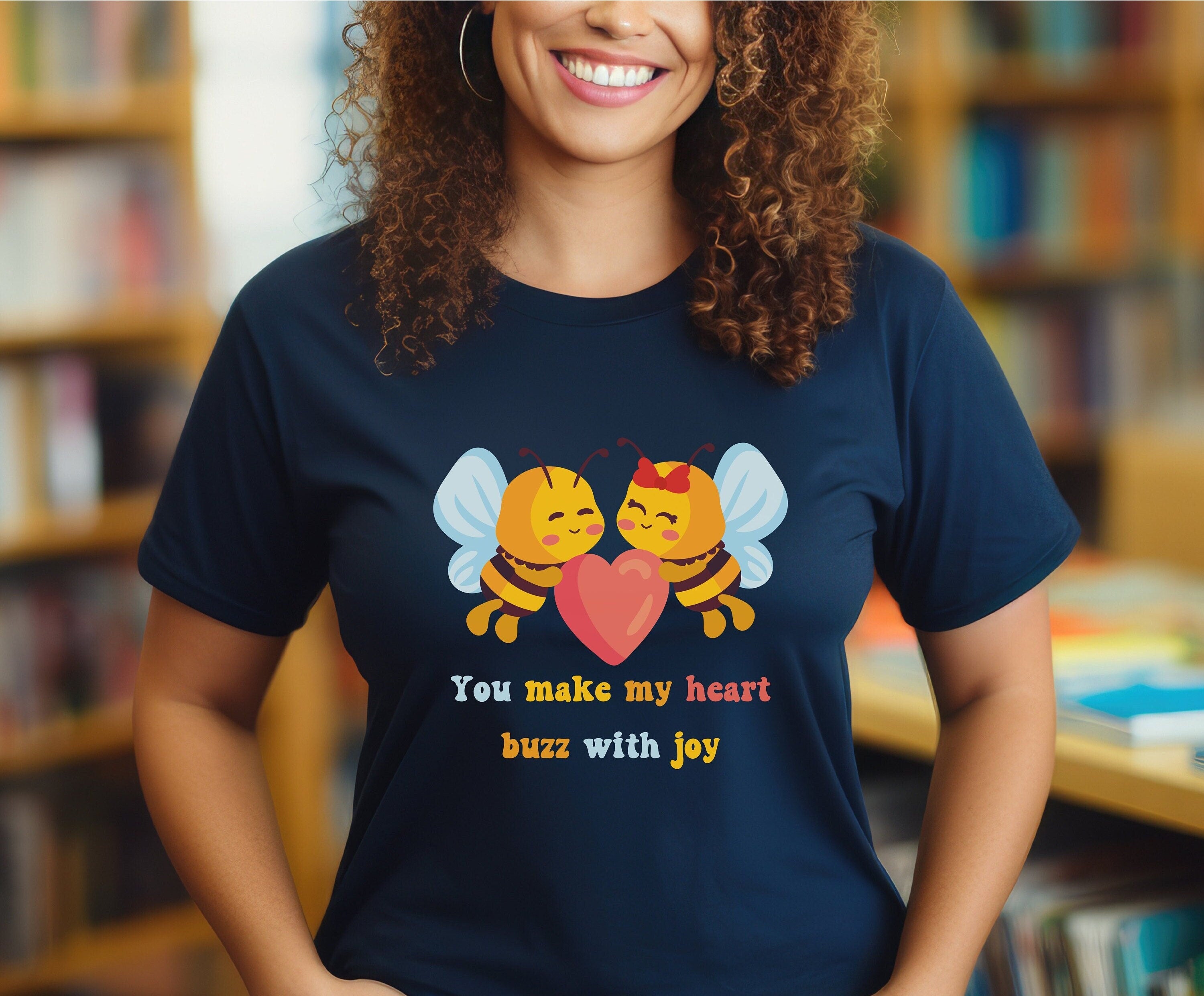 Cute Bees Shirt, Bees love tee, Cute bees t-shirt,  gift for bees lover, Bees Valentines shirt, Bees teens shirt, Cute Valentines tees, Bees