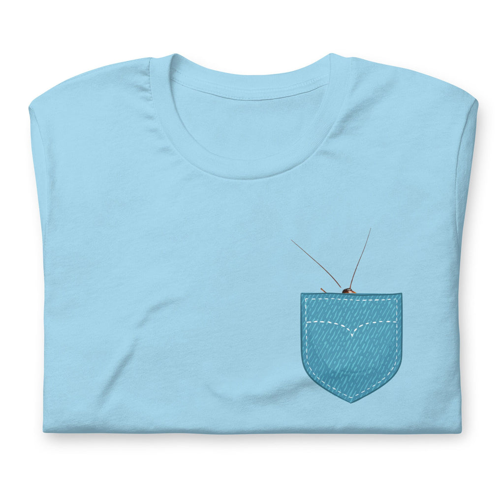 Funny Roach Pocket T-Shirt: Bug Lover Gift pest exterminator gift
