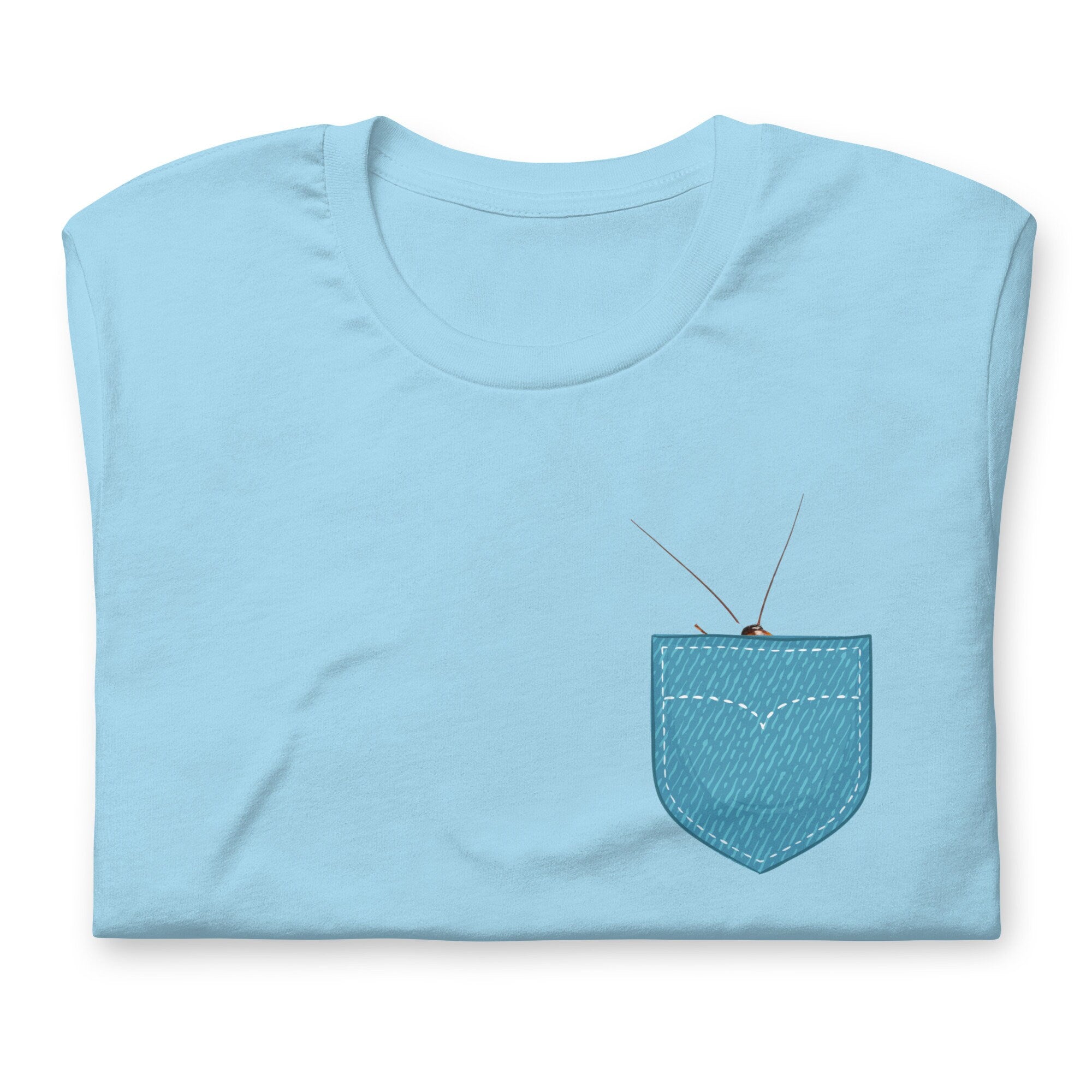 Funny Roach Pocket T-Shirt: Bug Lover Gift pest exterminator gift