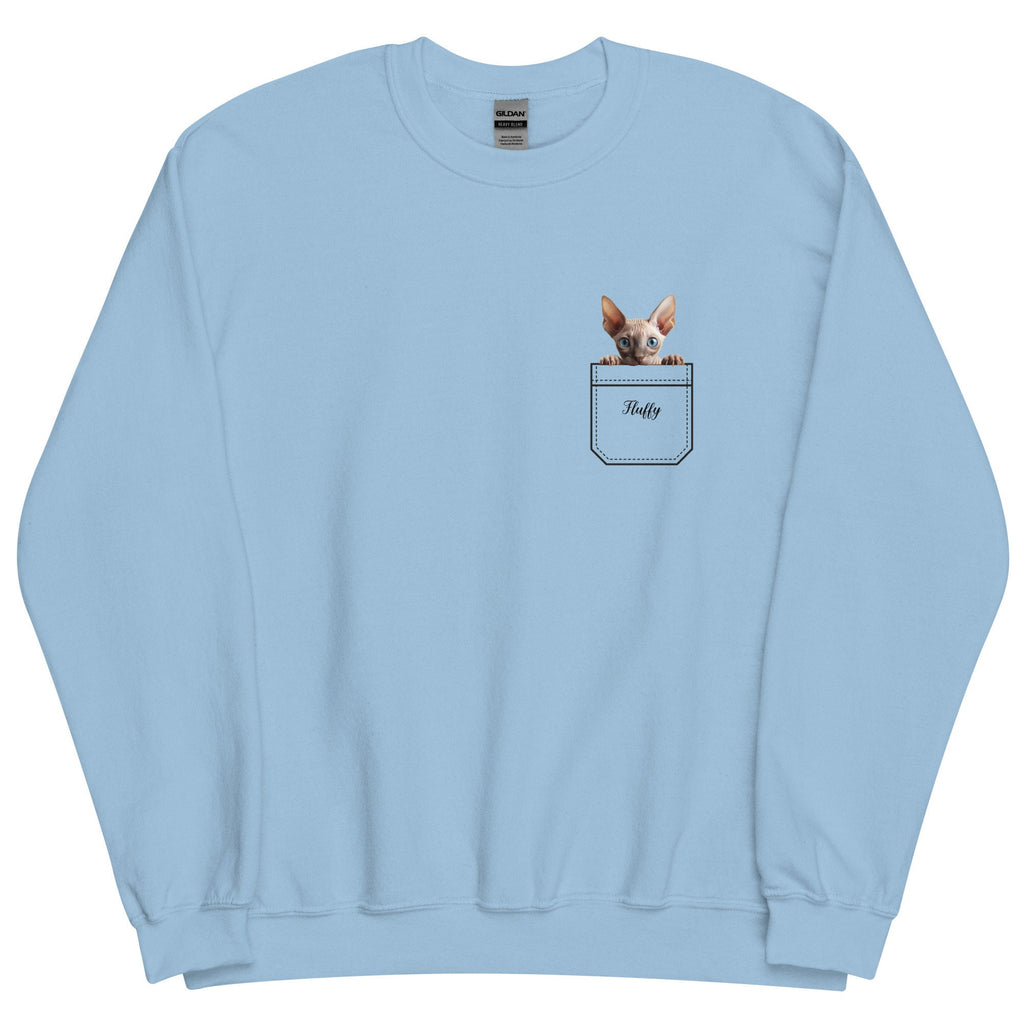 Hairless Cat Sweatshirt: Custom Sphynx Cat Pocket Shirt personalized cat hoodie