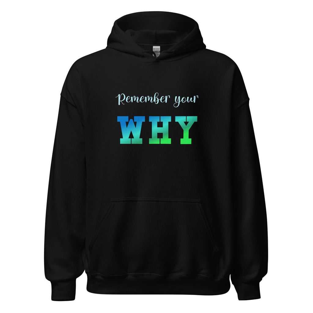 Motivational Hoodie: Remember your Why Positive Sweatshirt Recovery Gift