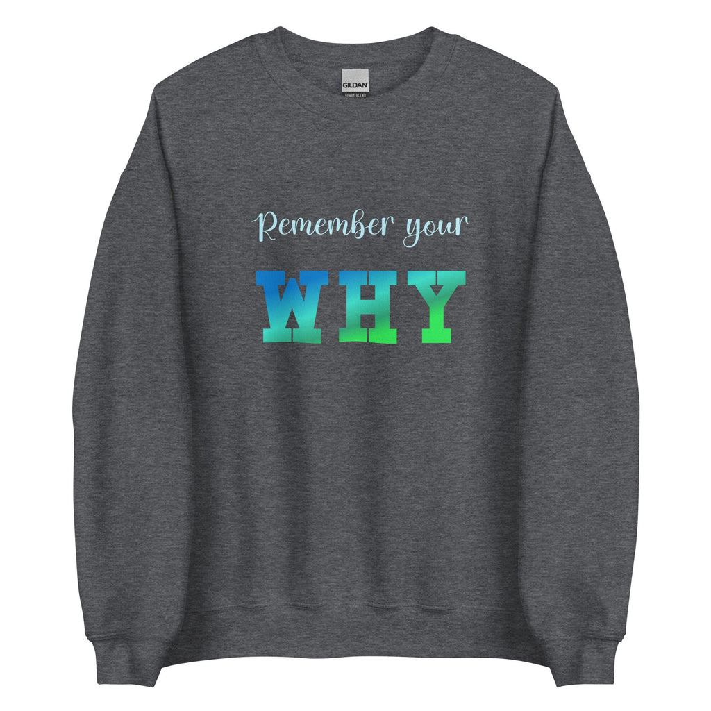 Motivational Sweatshirt: Recovery gift Remember Your Why sweatshirt  Counselor Gift Inspirational hoodie
