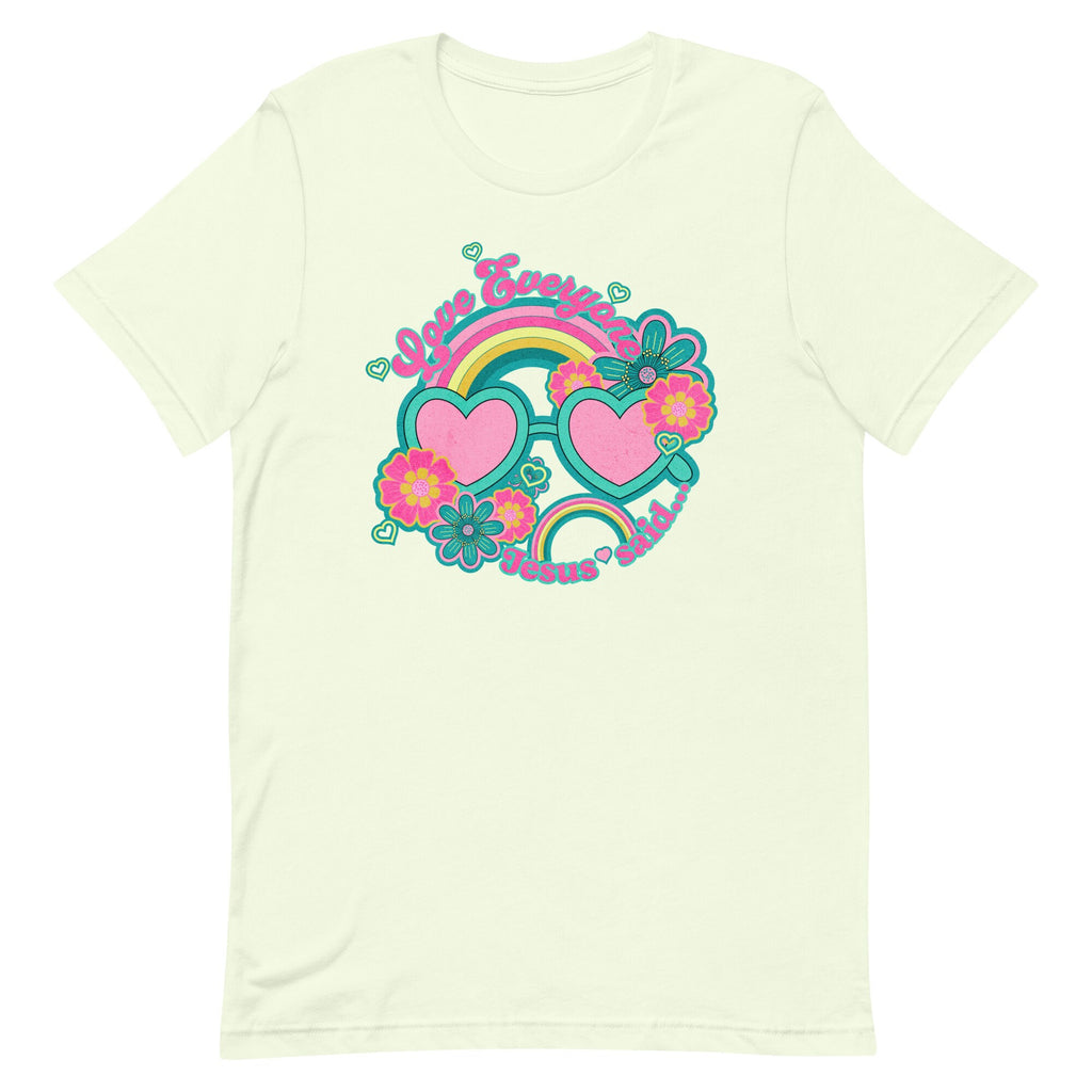Retro Christian T-Shirt: Love Everyone, Jesus Said