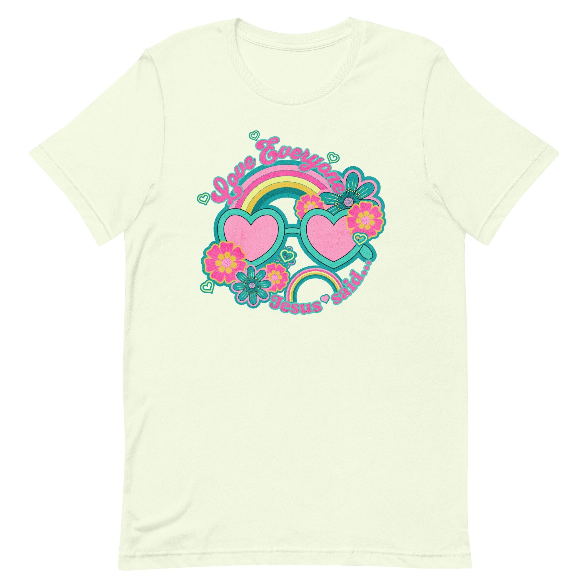 Retro Christian T-Shirt: Love Everyone, Jesus Said