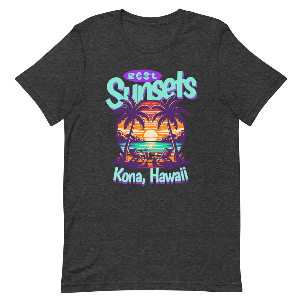 Kona Sunset Shirt: Hawaii Graphic Tee, Tropical Vacation Gift