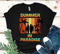 Summer in Paradise T-Shirt: Tropical Sunset Hawaii Surf Tee