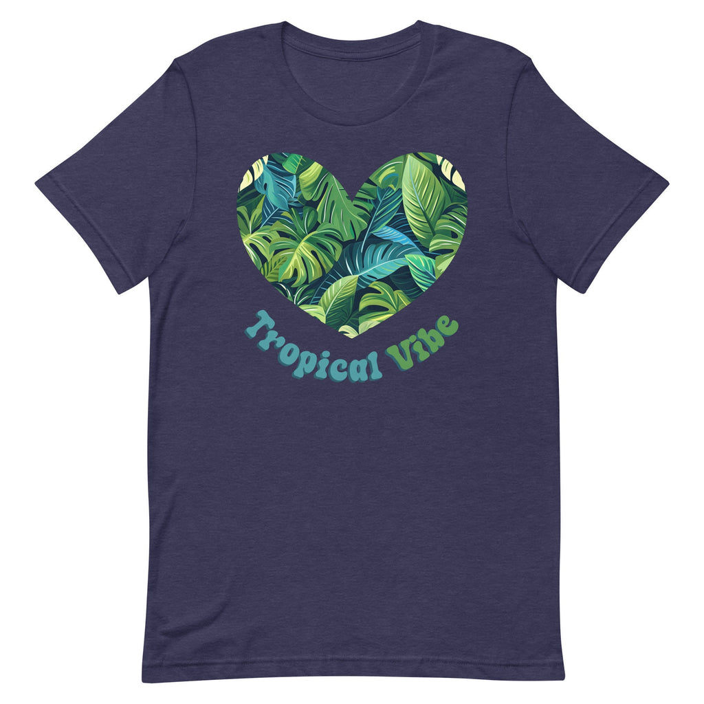 Tropical Leaves Heart T-Shirt: Hawaii Jungle Vibe Tee