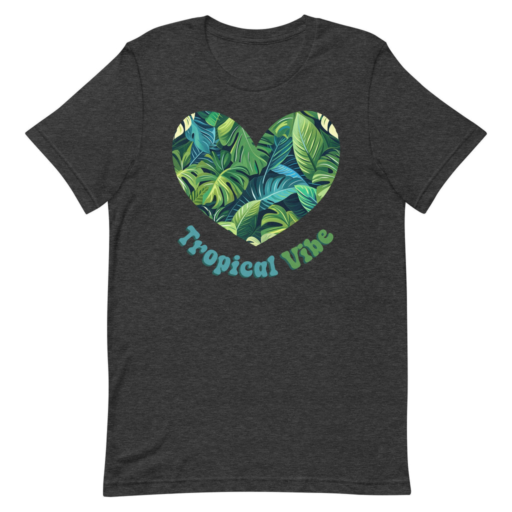 Tropical Leaves Heart T-Shirt: Hawaii Jungle Vibe Tee