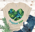 Tropical Leaves Heart T-Shirt: Hawaii Jungle Vibe Tee