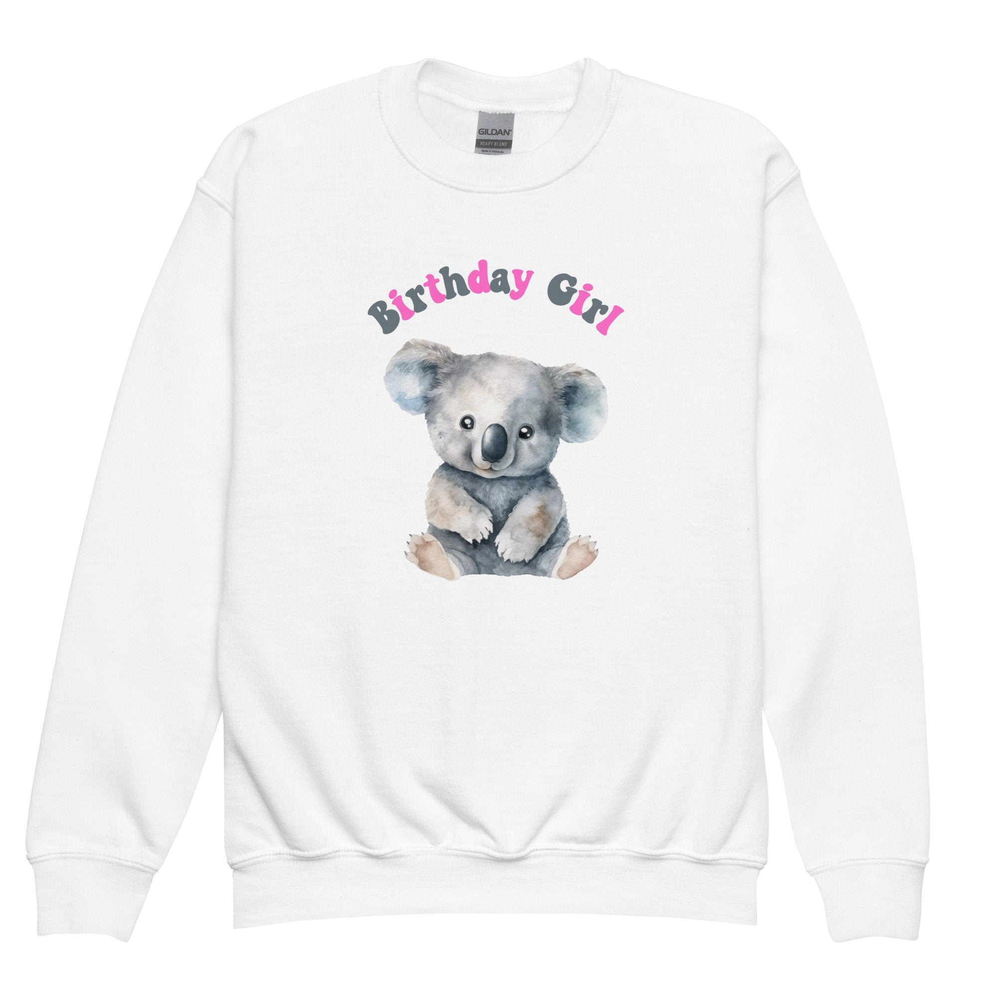 Koala Birthday Girl Sweatshirt: Youth Koala Bear Birthday crewneck