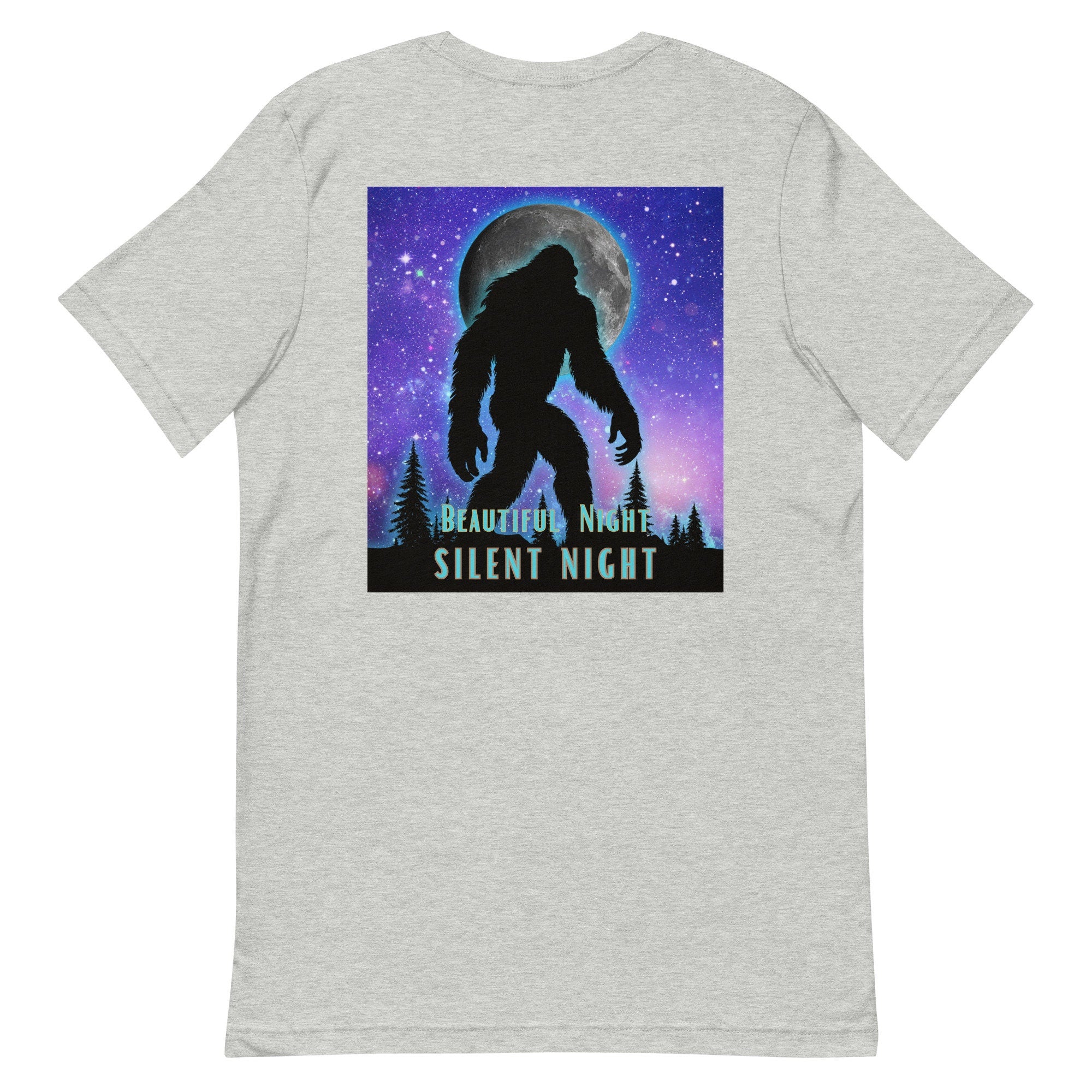 Starry Night Bigfoot Shirt: Front & Back Print Tee