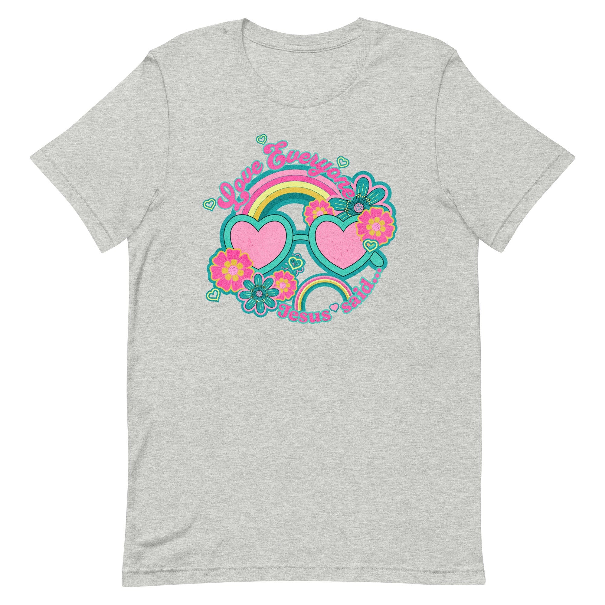 Retro Christian T-Shirt: Love Everyone, Jesus Said